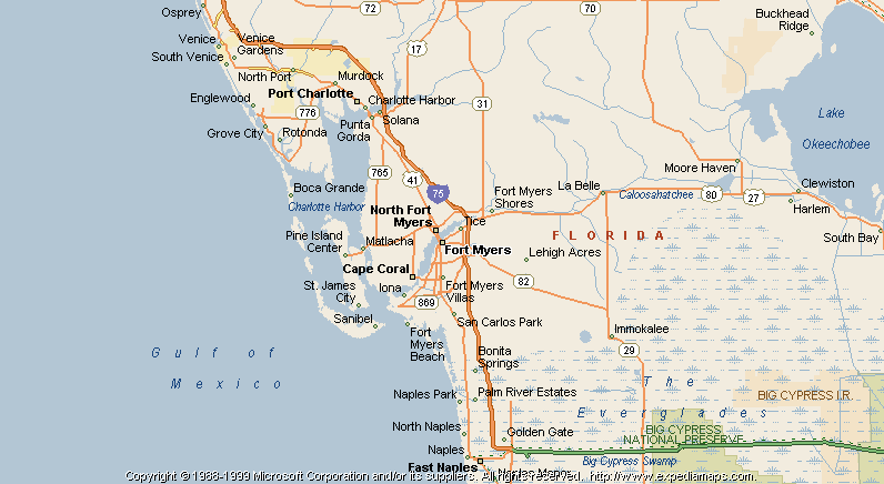 Map of Fort Myers